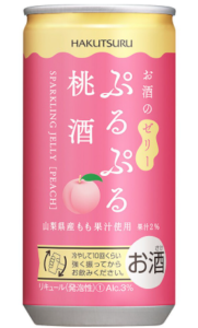日本白鶴果凍 罐裝 桃味 Hakutsuru Purupuru Sparkling Jelly Peach 澳門